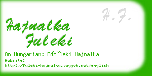 hajnalka fuleki business card